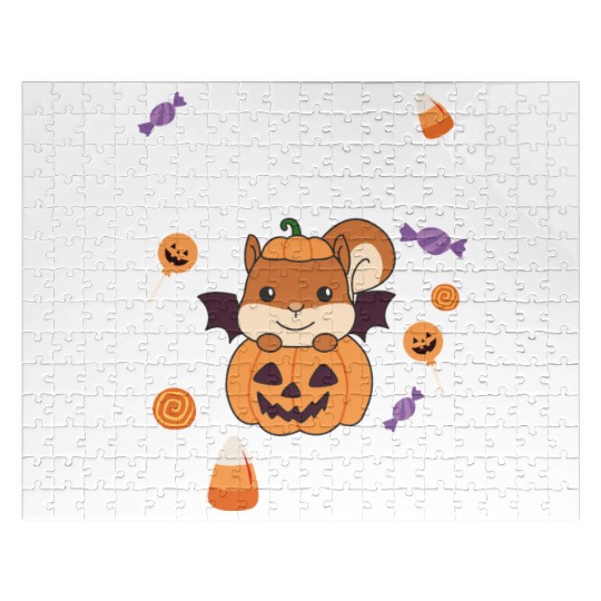 Squirrel Halloween Trade Sister For Candy Jigsaw Puzzles