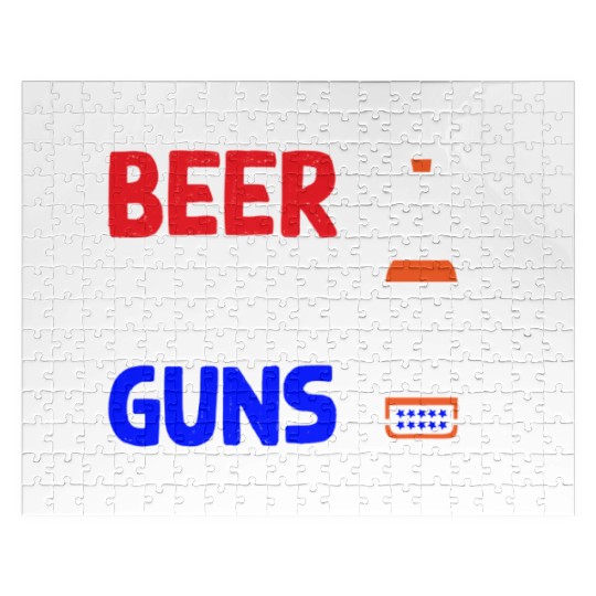Beer Golf Guns Jigsaw Puzzles