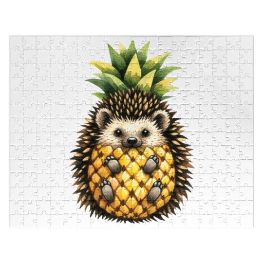 Spiky Pineapple Fruit Lover Funny Design Jigsaw Puzzles