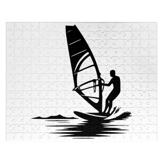 Windsurfer Surf Training Water And Wind Jigsaw Puzzles