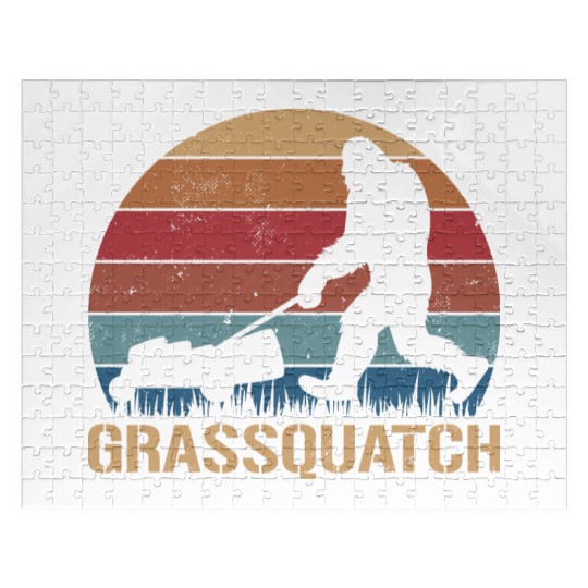 Grassquatch Funny Sasquatch Bigfoot Jigsaw Puzzles