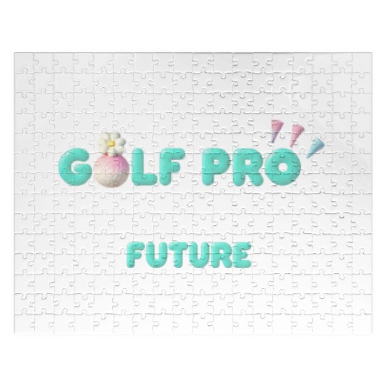 Golf Pro Future - 3D daisy and golf tees Jigsaw Puzzles