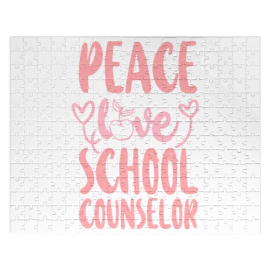 School Counselor Girl Peace Love Jigsaw Puzzles