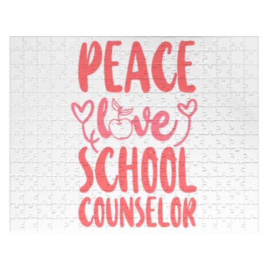School Counselor Girl Peace Love Jigsaw Puzzles