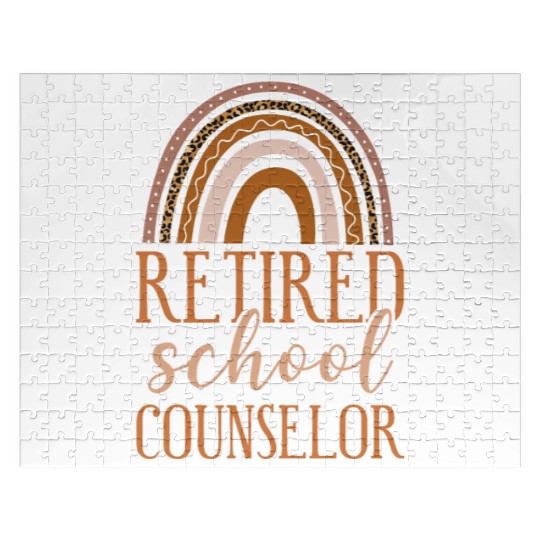 School Counselor Retired Rainbow Jigsaw Puzzles