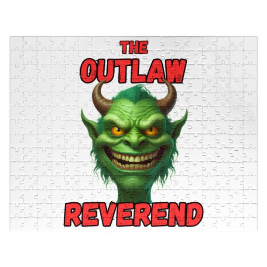 Outlaw Reverend Green Demon Jigsaw Puzzles