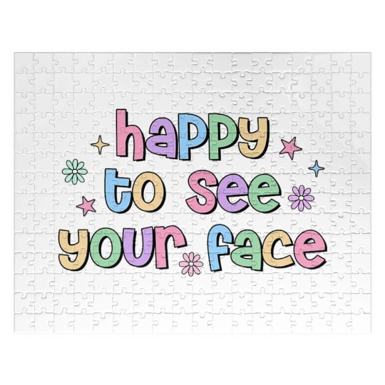 Teacher Team Happy To See Your Face Back To School Jigsaw Puzzles
