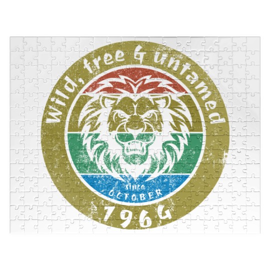 60th birthday Wild, free & untamed since 10/1964 Jigsaw Puzzles