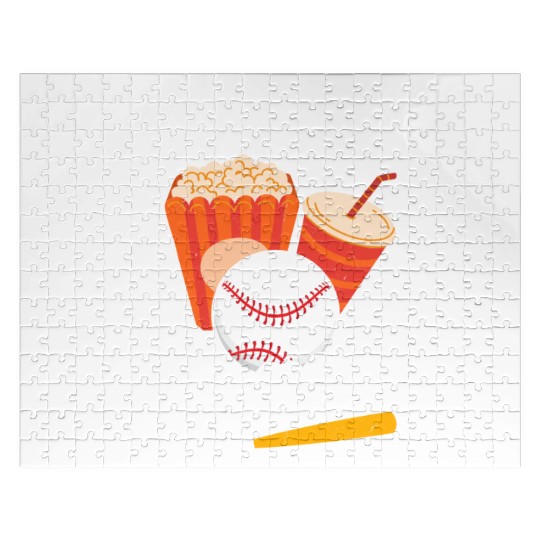 I'm Just Here For The Snacks Sport Fan Baseball Jigsaw Puzzles