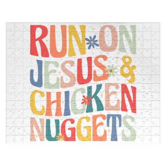 Run on Jesus and Chicken Nuggets Jigsaw Puzzles