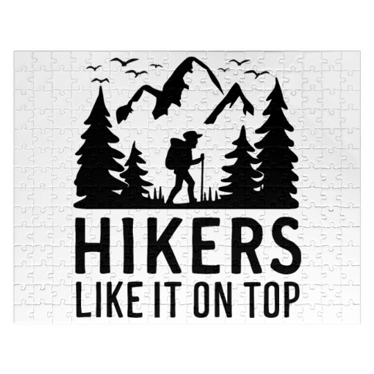 Hikers Hiking Mountains Forests Nature Jigsaw Puzzles
