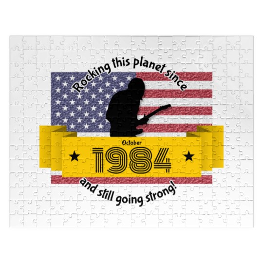 40th birthday Rocking this planet since 10/1984 Jigsaw Puzzles