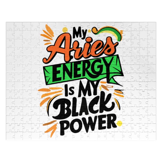 My Aries Energy is My Black Power Jigsaw Puzzles