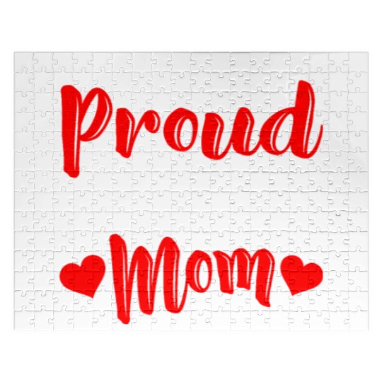 Proud Cheer Mom Cheerleading Mommy Mother's Day Jigsaw Puzzles
