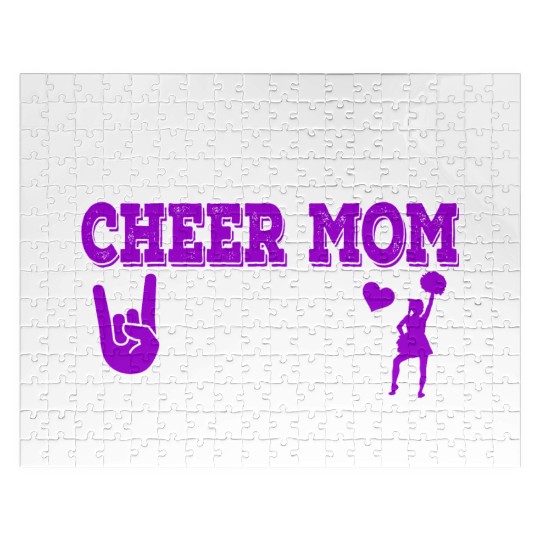 Rockin Cheer Mom Life Cheerleading Mother's Day Jigsaw Puzzles