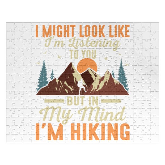But In My Mind I'm Hiking Hiker Hiking Jigsaw Puzzles