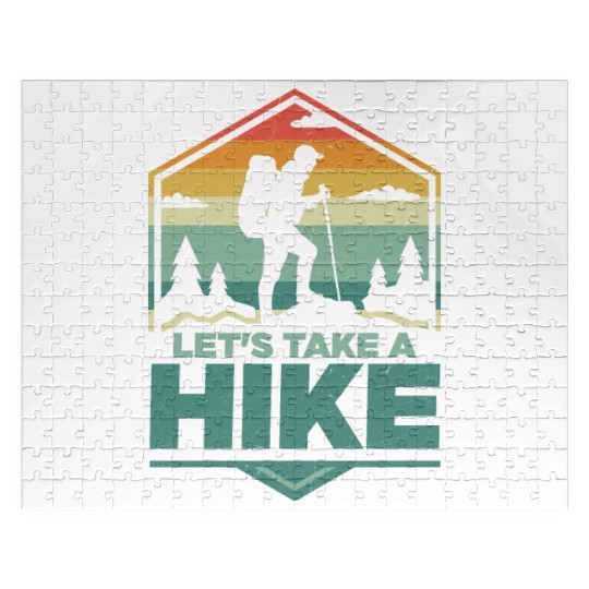 Let's Take A Hike Hiking Hiker Jigsaw Puzzles