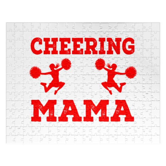 Loves Cheer Mom Cheerleading Mommy Mother's Da Jigsaw Puzzles