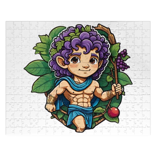 Cute Dionysus Greek Mythology God Jigsaw Puzzles