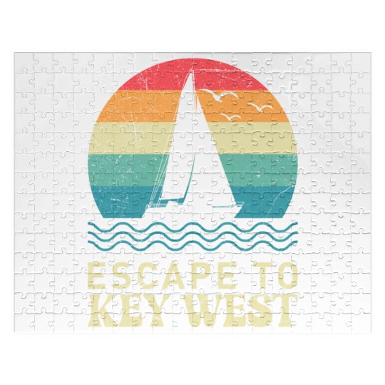 Florida ESCAPE TO KEY-WEST Sailing Florida Jigsaw Puzzles