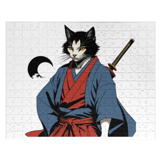 Samurai Cat Jigsaw Puzzles