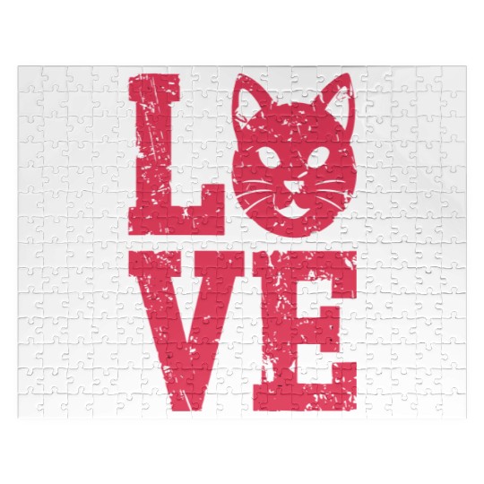 Love funny cat face Jigsaw Puzzles
