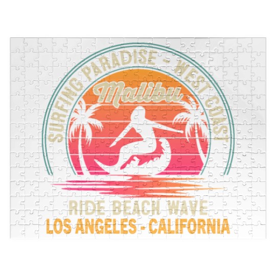 A NEST COAST NG PARADISE - SURFING Malibu RIDE BEA Jigsaw Puzzles