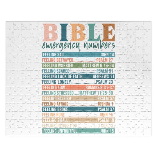 Bible Emergency Numbers Nutrition Facts Jigsaw Puzzles