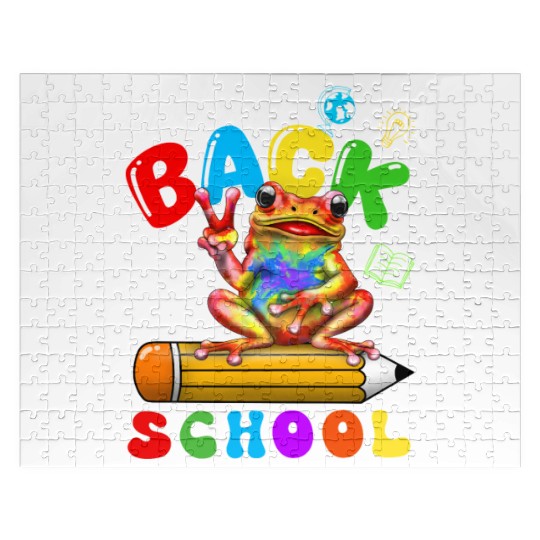Welcome Back To School Frog Lovers Jigsaw Puzzles