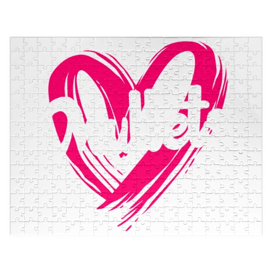 80s Haircut Heart Love Mullets Hairstyle Jigsaw Puzzles