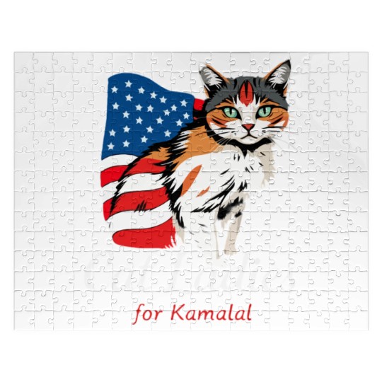 Cat Ladies for Kamala A Patriotic Fusion Jigsaw Puzzles