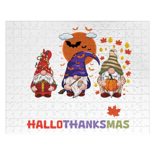 Happy Hallothanksmas Halloween Thanksgiving Jigsaw Puzzles