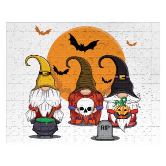 Halloween Gnomes Witch Cute Creepy Halloween Jigsaw Puzzles