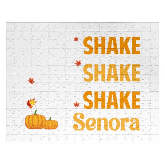 Shake Shake Shake Senora Funny Skeleton Pumkin Hal Jigsaw Puzzles