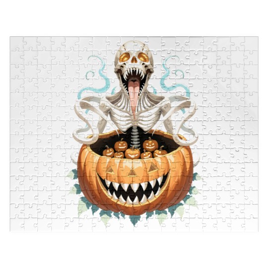 Heavy Metal Skeletons and Skulls Halloween Art Jigsaw Puzzles