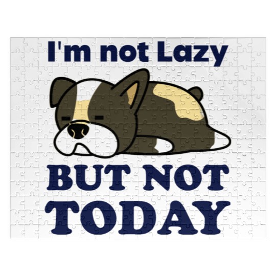 Relaxing Bulldog Graphic: Embrace Your Lazy Day Jigsaw Puzzles