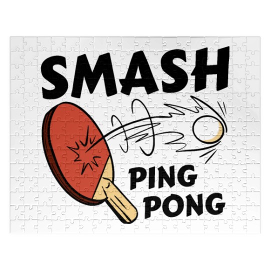 Ping Pong Paddle and Ball Smash Jigsaw Puzzles