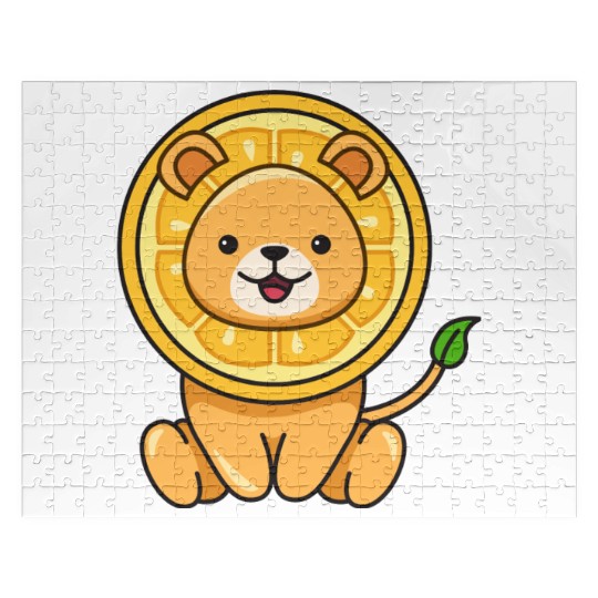 Lion Lemon Design for Lions Lovers Jigsaw Puzzles