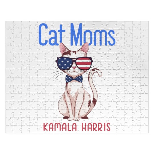 Cat Mom for Kamala Harris | 2024 Jigsaw Puzzles