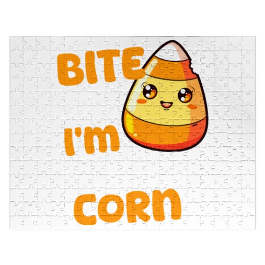 Candy Corn Bite Me, I'M Candy Corn Jigsaw Puzzles