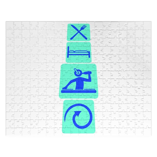 Eat Sleep Rave Repeat Daily Dance Music Party Life Jigsaw Puzzles