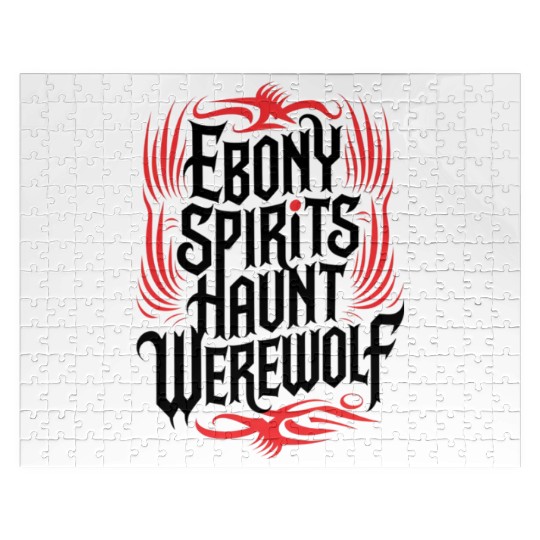 Ebony Spirits Haunt Werewolf Jigsaw Puzzles
