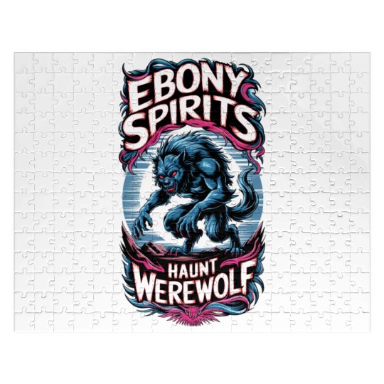 Ebony Spirits Haunt Werewolf Jigsaw Puzzles