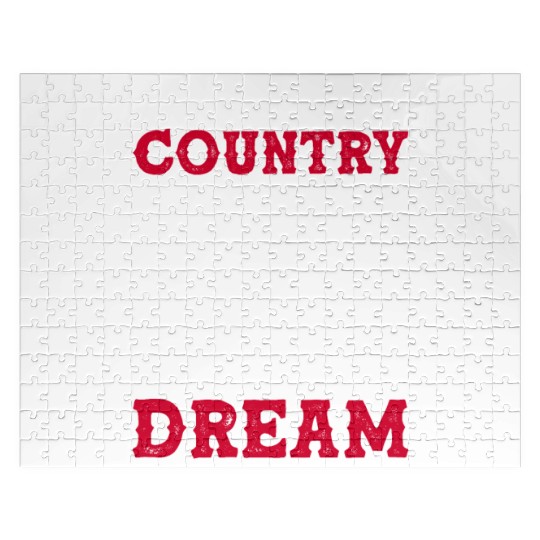 Small Town Us Flag Country Livin Boy Jigsaw Puzzles