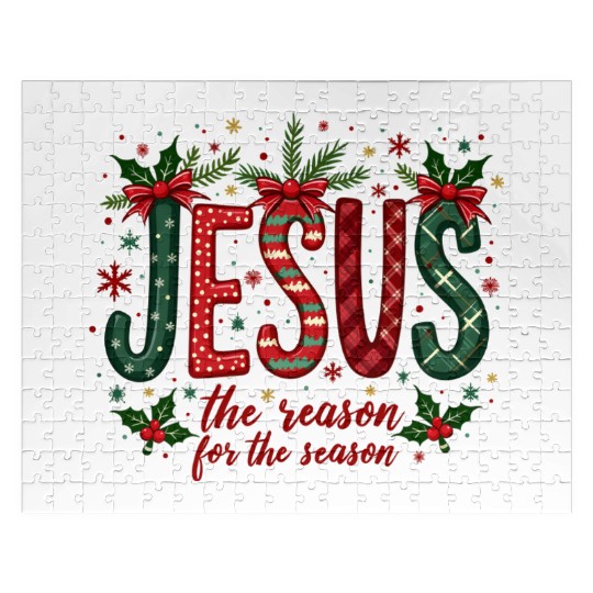 Jesus Is The Reason For The Season Christmas Art Jigsaw Puzzles