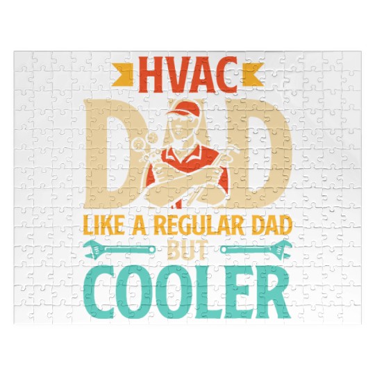 HVAC Dad But Cooler Mens HVAC Technician Father Jigsaw Puzzles