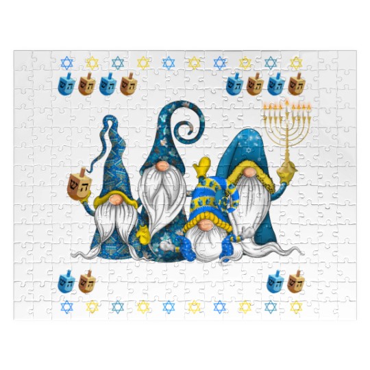 "Hanukkah Gnome" Wishing You a Happy Hanukkah Jigsaw Puzzles