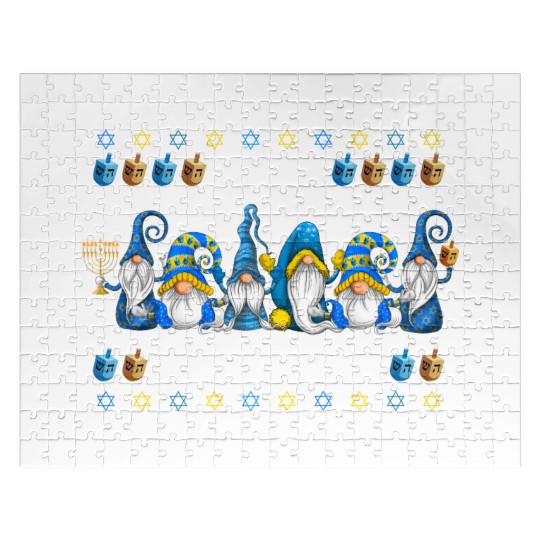 "Hanukkah Gnome" Wishing You a Happy Hanukkah Jigsaw Puzzles