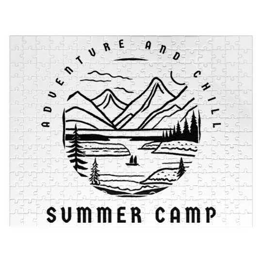 Adventure and Chill Summer Camp Mountain Jigsaw Puzzles