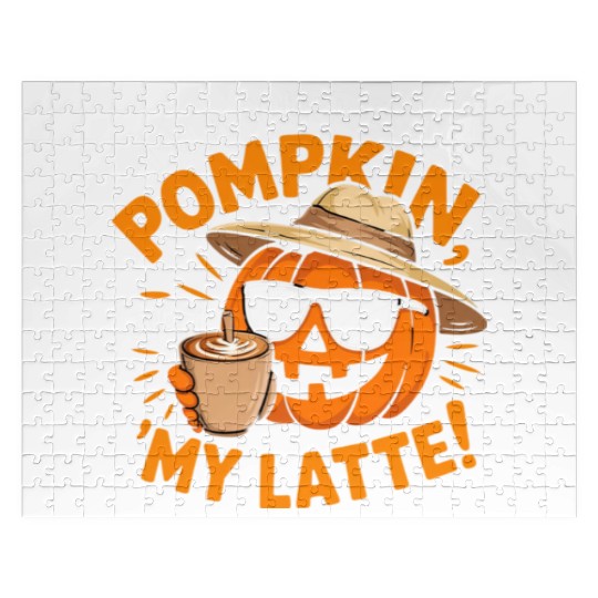 Pumpkin Spice Latte, Retro It's Fall Y'all Jigsaw Puzzles